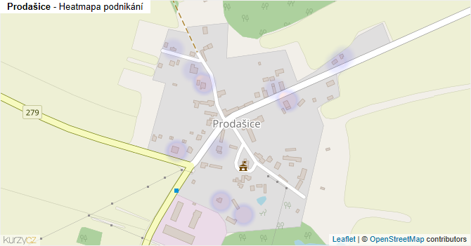 Prodašice - mapa podnikání
