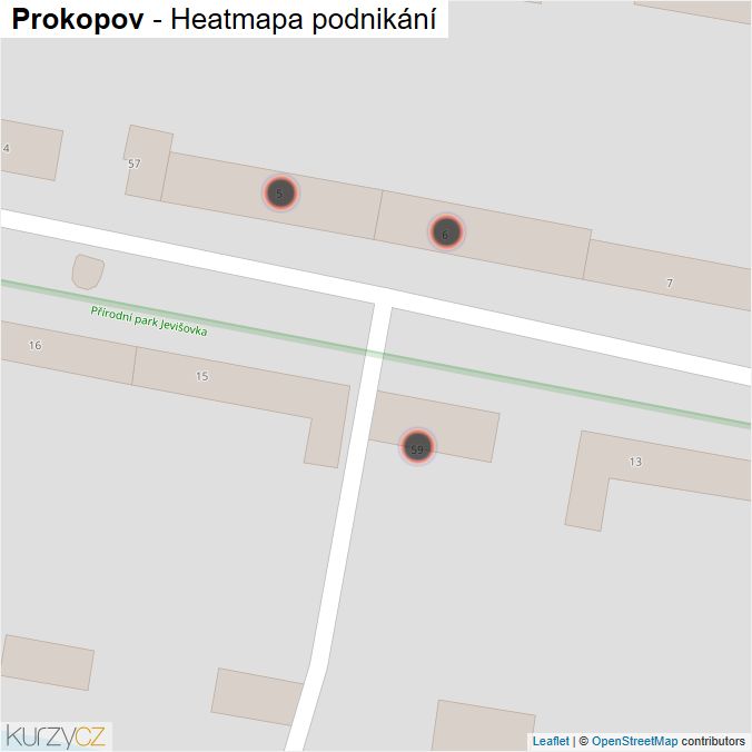 Mapa Prokopov - Firmy v obci.