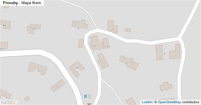 Proruby - mapa firem
