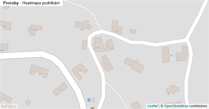 Proruby - mapa podnikání