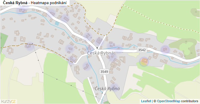 Česká Rybná - mapa podnikání