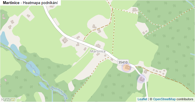 Martinice - mapa podnikání