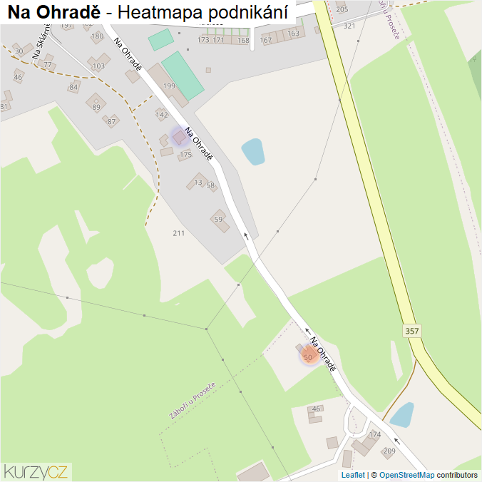 Mapa Na Ohradě - Firmy v ulici.