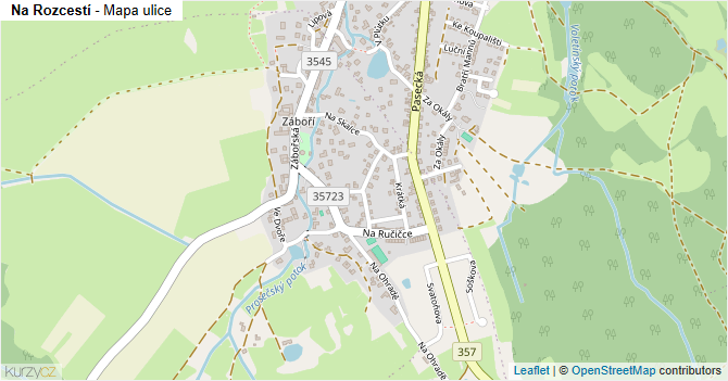 Na Rozcestí - mapa ulice