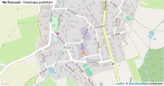 Na Rozcestí - mapa podnikání