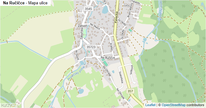 Na Ručičce - mapa ulice