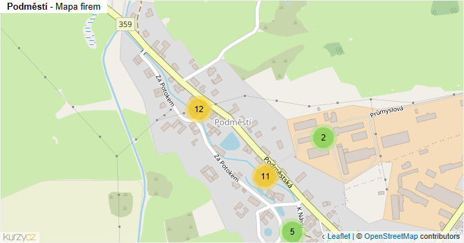Podměstí - mapa firem