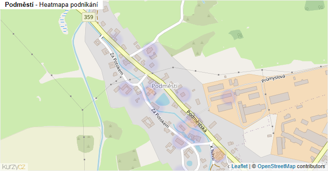 Podměstí - mapa podnikání