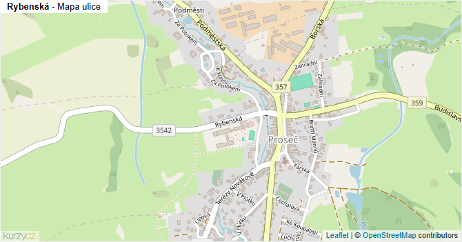 Rybenská - mapa ulice