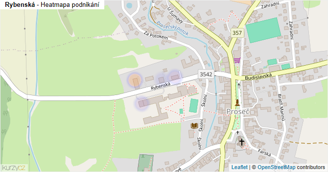 Rybenská - mapa podnikání
