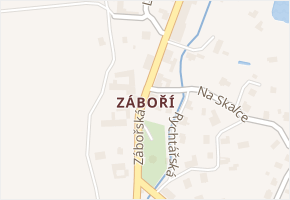 Záboří v obci Proseč - mapa části obce