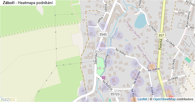 Záboří - mapa podnikání