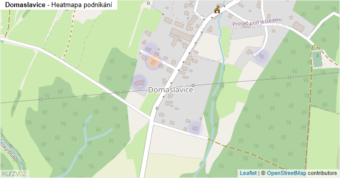 Domaslavice - mapa podnikání