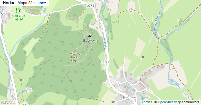 Horka - mapa části obce