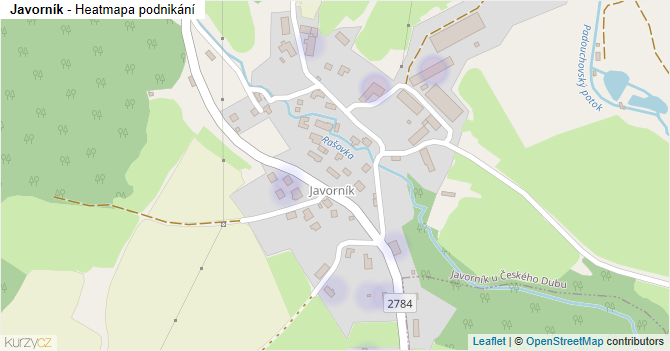 Javorník - mapa podnikání