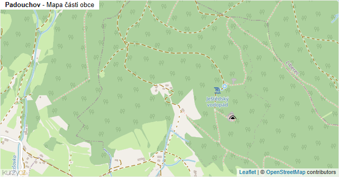 Padouchov - mapa části obce