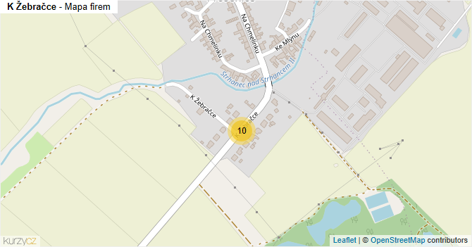 K Žebračce - mapa firem