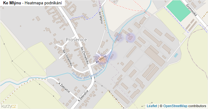 Ke Mlýnu - mapa podnikání