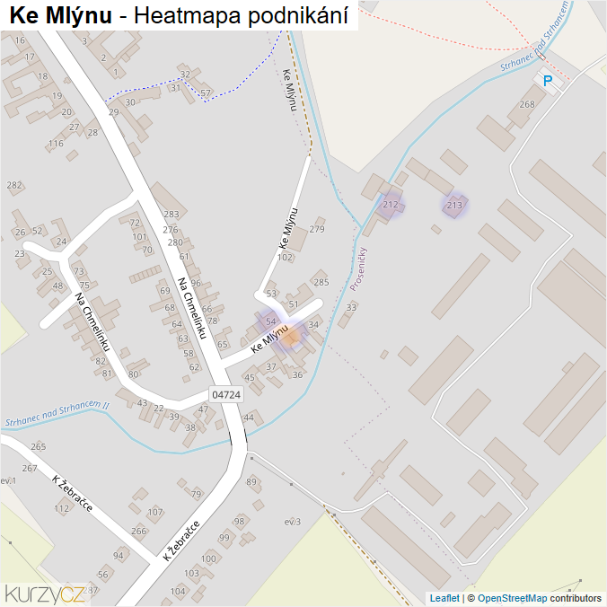 Mapa Ke Mlýnu - Firmy v ulici.