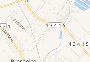 Na Loukách v obci Prosenice - mapa ulice