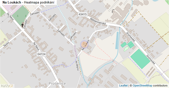 Na Loukách - mapa podnikání