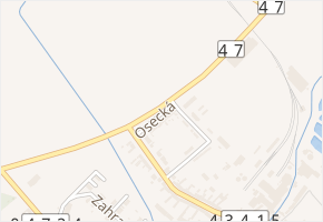 Osecká v obci Prosenice - mapa ulice