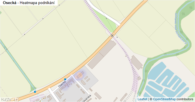 Osecká - mapa podnikání