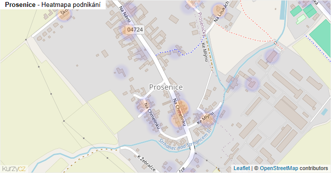 Prosenice - mapa podnikání