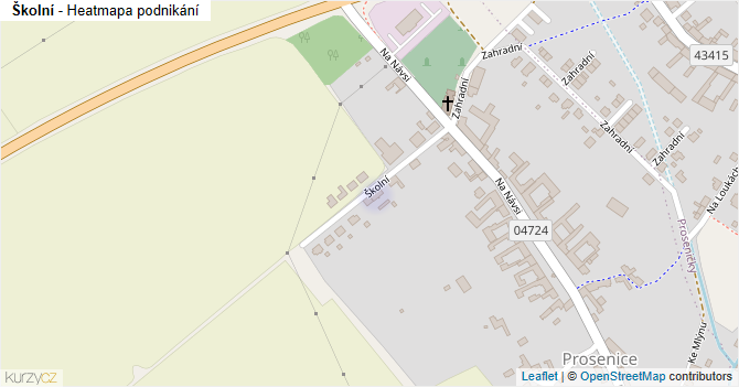 Školní - mapa podnikání