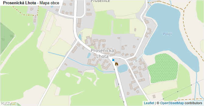 Prosenická Lhota - mapa obce