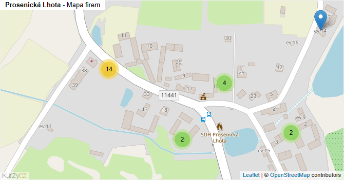 Prosenická Lhota - mapa firem