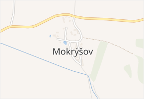 Mokrýšov v obci Prosetín - mapa části obce