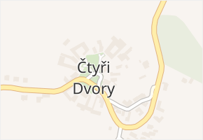 Čtyři Dvory v obci Prosetín - mapa části obce