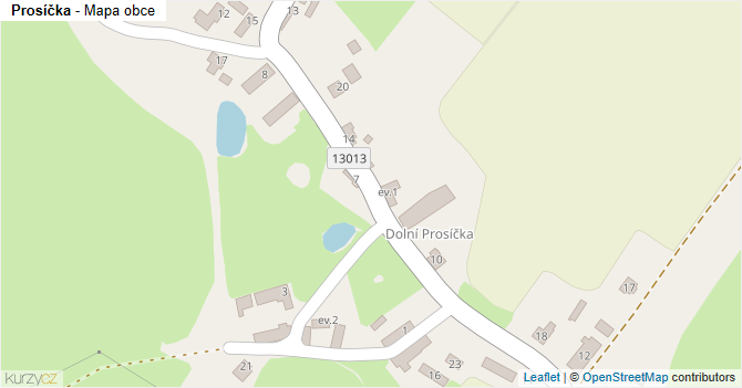 Prosíčka - mapa obce