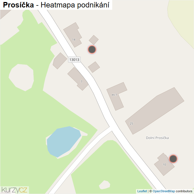 Mapa Prosíčka - Firmy v obci.