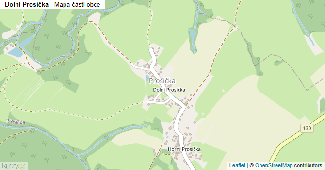 Dolní Prosíčka - mapa části obce