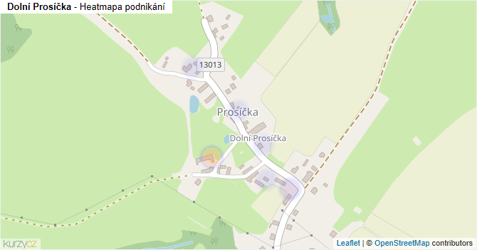 Dolní Prosíčka - mapa podnikání