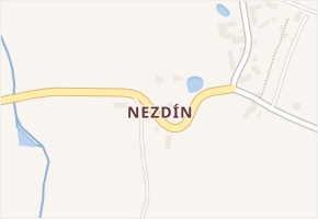 Nezdín v obci Prosíčka - mapa části obce