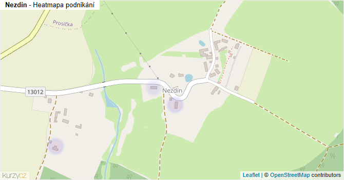 Nezdín - mapa podnikání