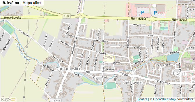 5. května - mapa ulice