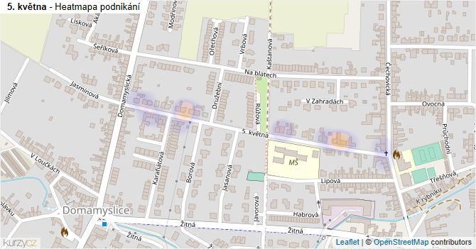 5. května - mapa podnikání