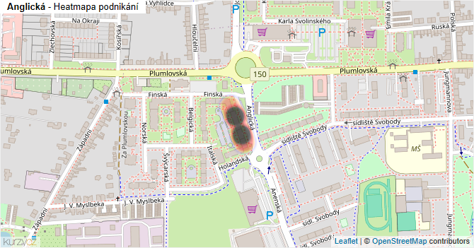 Anglická - mapa podnikání