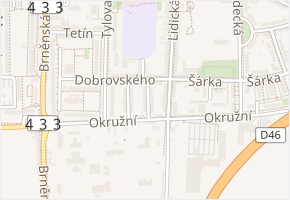 Balbínova v obci Prostějov - mapa ulice