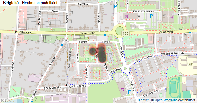 Belgická - mapa podnikání