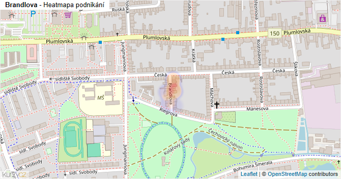 Brandlova - mapa podnikání