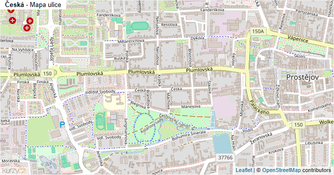 Česká - mapa ulice