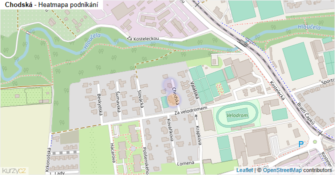 Chodská - mapa podnikání