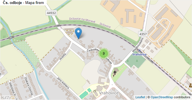 Čs. odboje - mapa firem