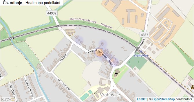 Čs. odboje - mapa podnikání
