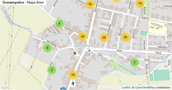 Domamyslice - mapa firem